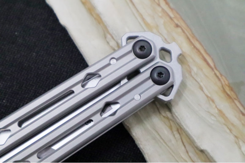 Kershaw Lucha Balisong - Stonewash 14C28N Steel Blade / Stainless Steel Handle 5150 - Northwest Knives