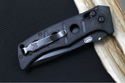 Garage Sale Benchmade Adams Auto 2750SBK - Black G-10 Handles / Black Cerakote Finish / Serrated Drop Point Blade / D2 Steel - Northwest Knives