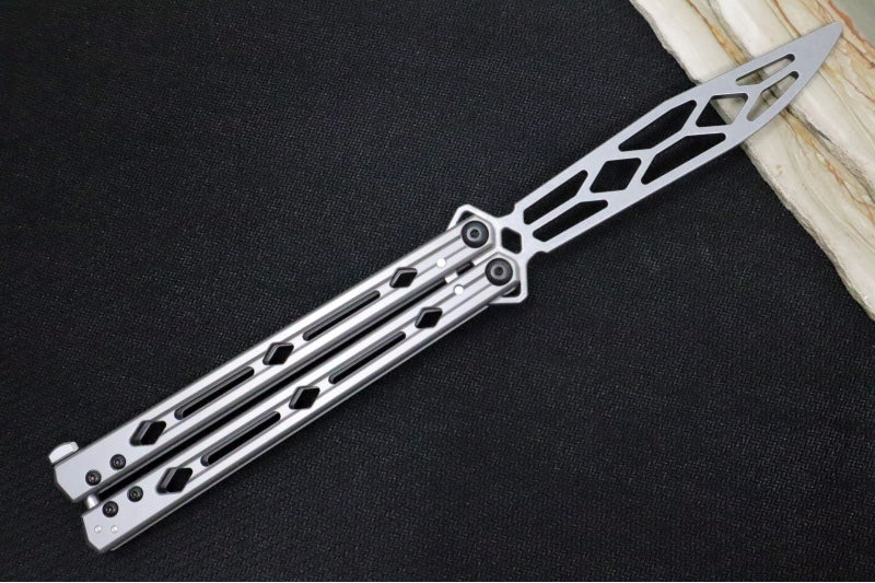 Kershaw Lucha Balisong 5150TR- Stonewash 14C28N Steel Trainer Blade / Stainless Steel Handle - Northwest Knives