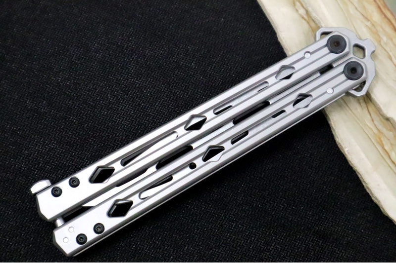 Kershaw Lucha Balisong 5150TR- Stonewash 14C28N Steel Trainer Blade / Stainless Steel Handle - Northwest Knives