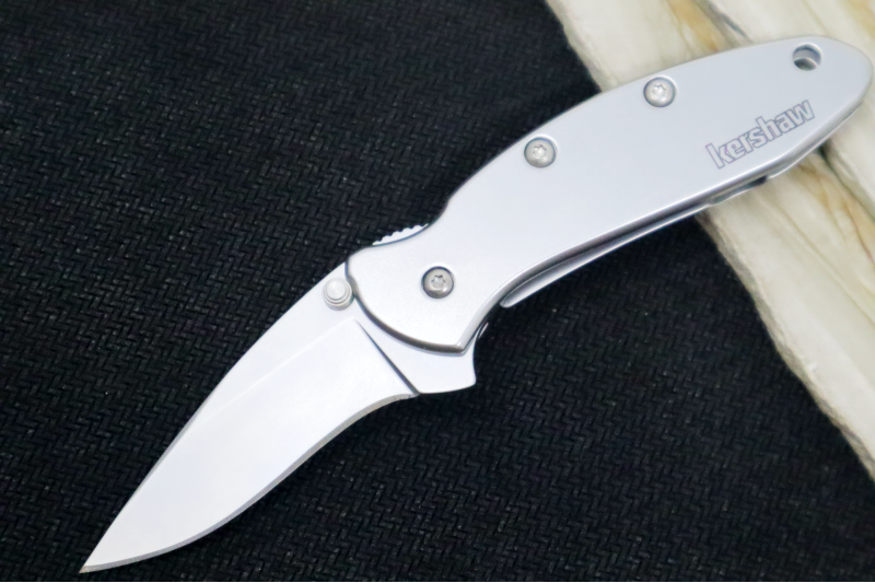 Kershaw 1600 Chive Flipper - Satin Blade / Stainless Steel Handle - Northwest Knives