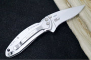 Kershaw 1600 Chive Flipper - Satin Blade / Stainless Steel Handle - Northwest Knives