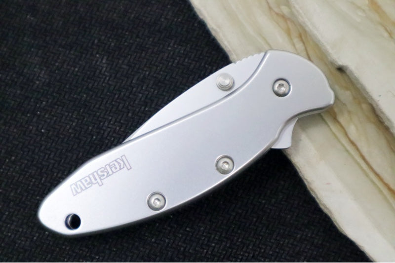 Kershaw 1600 Chive Flipper - Satin Blade / Stainless Steel Handle - Northwest Knives