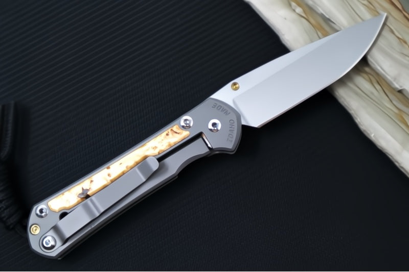Chris Reeve Knives Small Sebenza 31 - Drop Point / Box Elder Inlay (A2) S31-1108 - Northwest Knives