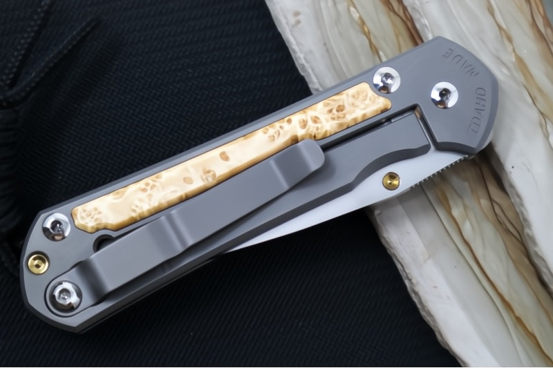 Chris Reeve Knives Small Sebenza 31 - Drop Point / Box Elder Inlay (A3) S31-1108 - Northwest Knives