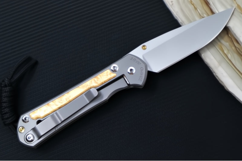 Chris Reeve Knives Small Sebenza 31 - Drop Point / Box Elder Inlay (A5) S31-1108 - Northwest Knives
