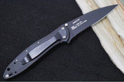 Kershaw 1660CKTST Leek Flipper - Partial Serrate Black 14C28N Blade / Black Stainless Steel Handle - Northwest Knives