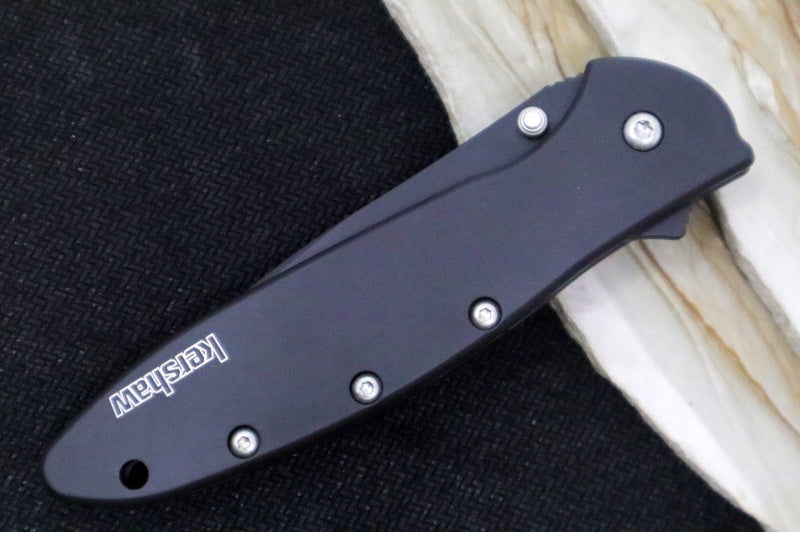 Kershaw 1660CKTST Leek Flipper - Partial Serrate Black 14C28N Blade / Black Stainless Steel Handle - Northwest Knives