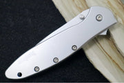 Kershaw 1660ST Leek Flipper - Satin Partial Serrated Blade / Stainless Steel Handle - Northwest Knives