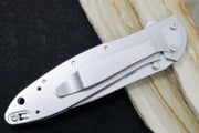 Kershaw 1660ST Leek Flipper - Satin Partial Serrated Blade / Stainless Steel Handle - Northwest Knives