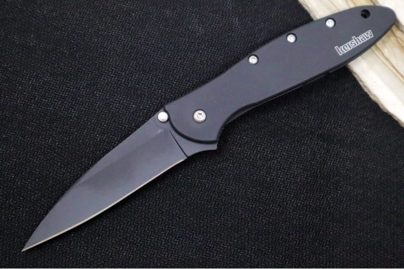 Kershaw 1660CKT Leek Flipper - Black 14C28N Blade / Black Stainless Steel Handle - Northwest Knives