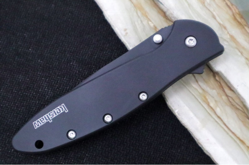Kershaw 1660CKT Leek Flipper - Black 14C28N Blade / Black Stainless Steel Handle - Northwest Knives