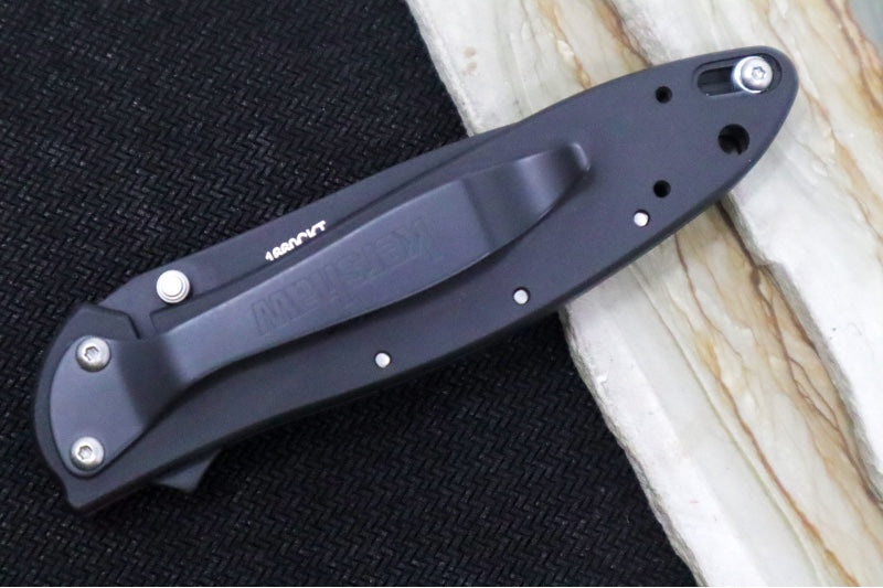 Kershaw 1660CKT Leek Flipper - Black 14C28N Blade / Black Stainless Steel Handle - Northwest Knives