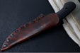 Soul of Creation Outrider - 52100 Steel / Black Cerakoted Drop Point / Black G-10 Handle / Brown Leather Sheath - Northwest Knives