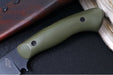 Soul of Creation Outrider - 52100 Steel / Black Cerakoted Drop Point / OD Green G-10 Handle / Brown Leather Sheath - Northwest Knives