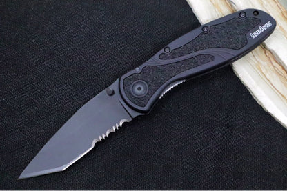 Kershaw 1670TBLKST Blur - Black Tanto 14C28N Blade / Black Anodized Aluminum Handle