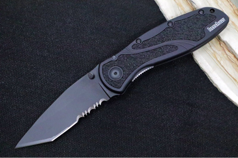 Kershaw 1670TBLKST Blur - Black Tanto 14C28N Blade / Black Anodized Aluminum Handle - Northwest Knives