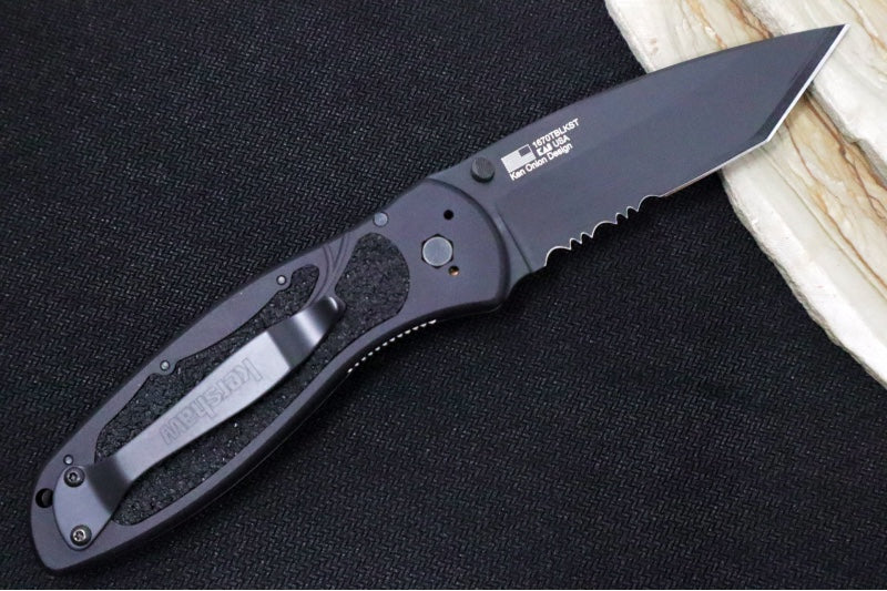 Kershaw 1670TBLKST Blur - Black Tanto 14C28N Blade / Black Anodized Aluminum Handle