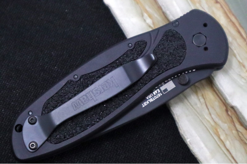 Kershaw 1670TBLKST Blur - Black Tanto 14C28N Blade / Black Anodized Aluminum Handle