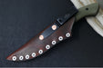 Soul of Creation Outrider - 52100 Steel / Black Cerakoted Drop Point / OD Green G-10 Handle / Brown Leather Sheath - Northwest Knives