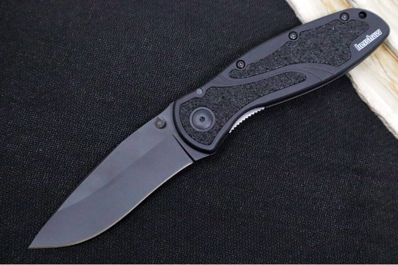 Kershaw 1670BLK Blur Assisted Knife - Black Blade / Black Handle