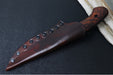Soul of Creation Outrider - 52100 Steel / Black Cerakoted Drop Point / Ironwood Handle / Brown Leather Sheath - Northwest Knives