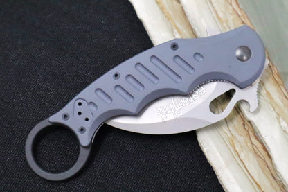 Fox Knives Karambit - Grey Aluminum Handle / N690Co Blade / Emerson Wave - 01FX478