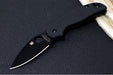 Spyderco Sage 5 Salt - Caribbean Bi-Directional Textured Black G-10 Handle / Black TiCN Blade / CPM-Magnacut Steel - C123GPBKMCBK - Northwest Knives