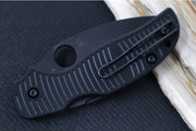 Spyderco Sage 5 Salt - Caribbean Bi-Directional Textured Black G-10 Handle / Black TiCN Blade / CPM-Magnacut Steel - C123GPBKMCBK - Northwest Knives