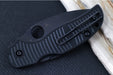 Spyderco Sage 5 Salt - Caribbean Bi-Directional Textured Black G-10 Handle / Black TiCN Blade / CPM-Magnacut Steel - C123GPBKMCBK - Northwest Knives