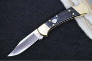 Buck 112 Ranger Auto - Plain Blade / Ebony Wood Handle 0112BRSA-B - Northwest Knives