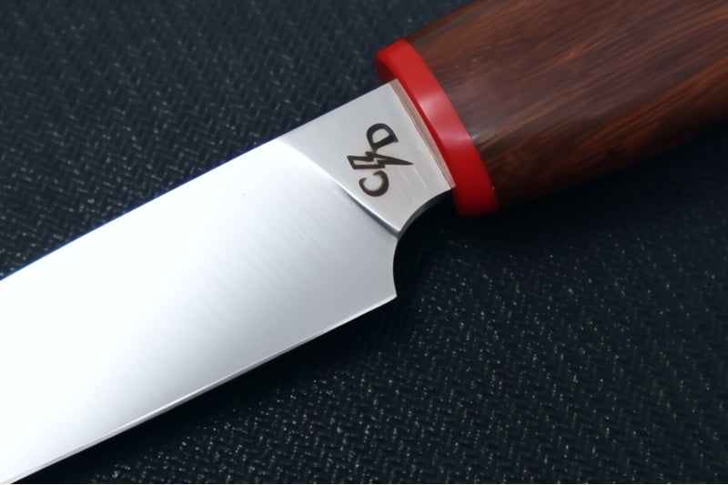 Corey Dunlap Custom Knives - Inazuma 3.5" Paring Knife - Western Style Ironwood Handle ZC0002590 - Northwest Knives