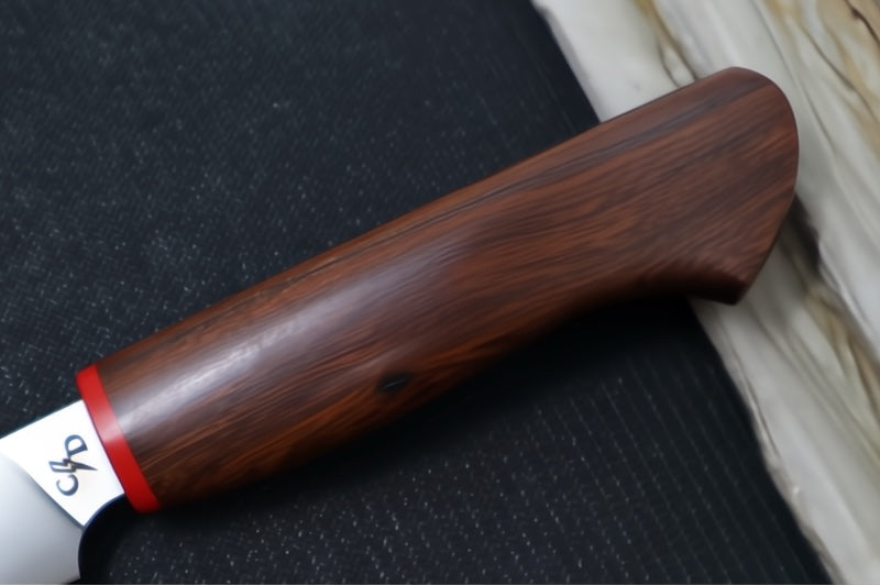 Corey Dunlap Custom Knives - Inazuma 3.5" Paring Knife - Western Style Ironwood Handle ZC0002590 - Northwest Knives