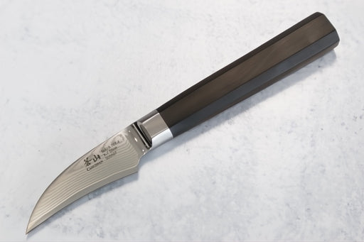 Cangshan Cutlery MAYA Series 2.5" Peeling Knife - Forged X-7 Damascus - Octagon African Blackwood Handle - Dark Walnut Magnetic Sheath 505507 - Northwest Knives