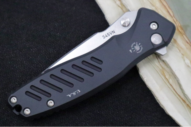 Spartan Blades PALLAS Flipper - Drop Point Blade / CPM-Magnacut / Black Aluminum Handle SF3SW