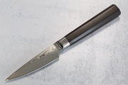 Cangshan Cutlery MAYA Series 3.5" Paring Knife - Forged X-7 Damascus - Octagon African Blackwood Handle - Dark Walnut Magnetic Sheath 501967 - Northwest Knives