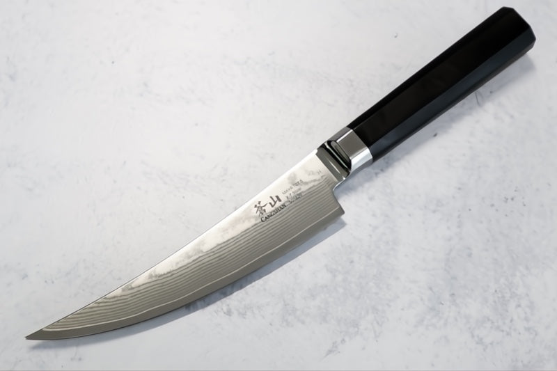 Cangshan Cutlery MAYA Series 6" Boning Knife - Forged X-7 Damascus - Octagon African Blackwood Handle - Dark Walnut Magnetic Sheath 501929 - Northwest Knives