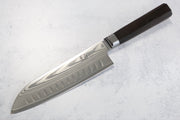 Cangshan Cutlery MAYA Series 7" Santoku Knife - Forged X-7 Damascus - Octagon African Blackwood Handle - Dark Walnut Magnetic Sheath 501905 - Northwest Knives