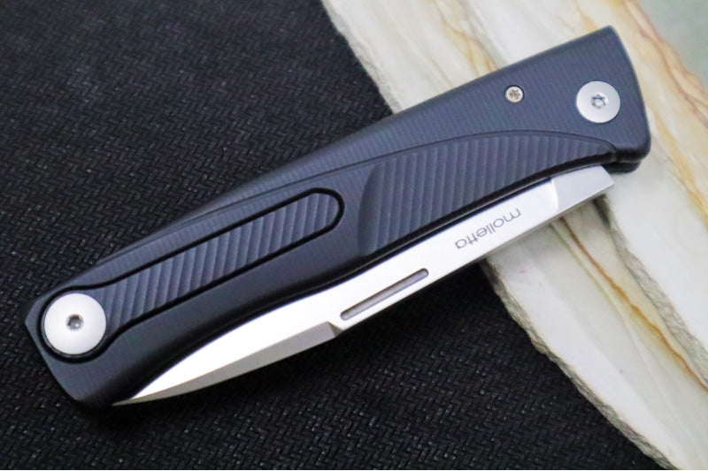 Lionsteel Thrill Slip Joint - Black Aluminum Handle / M390 Steel - TRABS