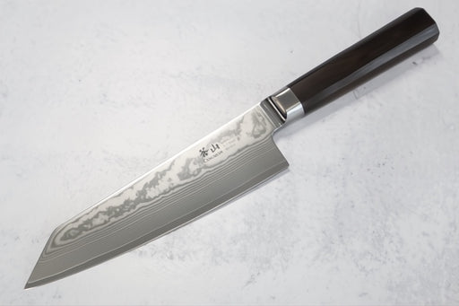 Cangshan Cutlery MAYA Series 7" Kiritsuke Knife - Forged X-7 Damascus - Octagon African Blackwood Handle - Dark Walnut Magnetic Sheath 501912 - Northwest Knives