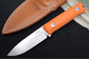 Lionsteel B40 Orange G-10 Handle - Fixed Blade - Northwest Knives