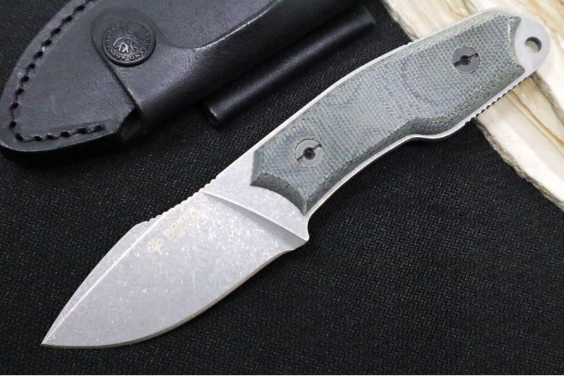 Boker Arbolito El Heroe Fixed Blade - Black Micarta Handle 02BA371M