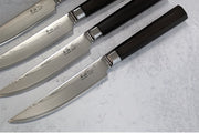 Cangshan Cutlery MAYA Series 8pc Steak Knife Set - Forged X-7 Damascus - Octagon African Blackwood Handle - Dark Walnut Magnetic Sheath 10300731 - Northwest Knives
