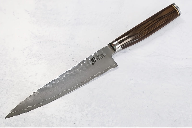 Shun Premier - 6.5" Serrated Utility - 69 Layered Damscus - Made in Seki City, Japan - Northwest Knives