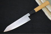 Kikuichi of Japan Kasumi Blue Carbon Damascus - 6" Petty Knife - Blue #2 Carbon Steel - Octagonal Japanese Magnolia Handle - Handcrafted in Nara Japan - Northwest Knives