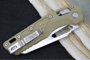Microtech MSI Manual Folder - Stonewashed Finish / Sheepsfoot Blade / Frag Patterned OD Green Handle 210-10FRGTODLM - Northwest Knives