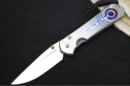 Chris Reeve Knives Large Sebenza 31 Unique Graphic - CPM-Magnacut Steel / Drop Point Blade / Iolite Cabochon L31-1408-0530 #9432