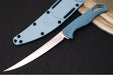 Benchmade 18030 Fishcrafter 5" Fixed Blade - CPM-Magnacut Steel / Trailing Point Blade / Depth Blue Santoprene Handle / Sonar Gray Injection Molded Sheath - Northwest Knives