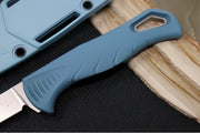 Benchmade 18030 Fishcrafter 5" Fixed Blade - CPM-Magnacut Steel / Trailing Point Blade / Depth Blue Santoprene Handle / Sonar Gray Injection Molded Sheath - Northwest Knives