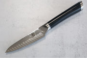 Shun Shiranami - 4" Paring Knife - Wave Patterned 71 Layered Dual Core Damascus - Prussian Blue Jute Micarta Handle - Made in Seki City, Japan - Northwest Knives